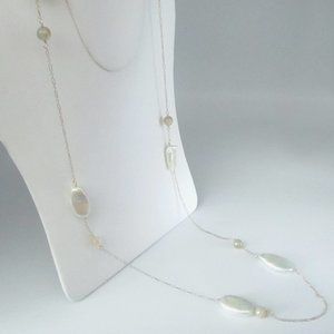 Baroque Pearls & Madagascar Agate Bead Necklace